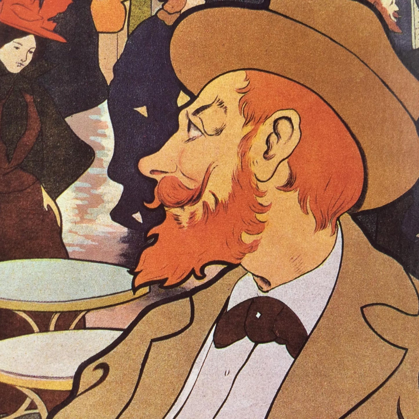 ABSINTHE BERTHELOT H. THIRET French cafe scene Blank Card, No Envelope