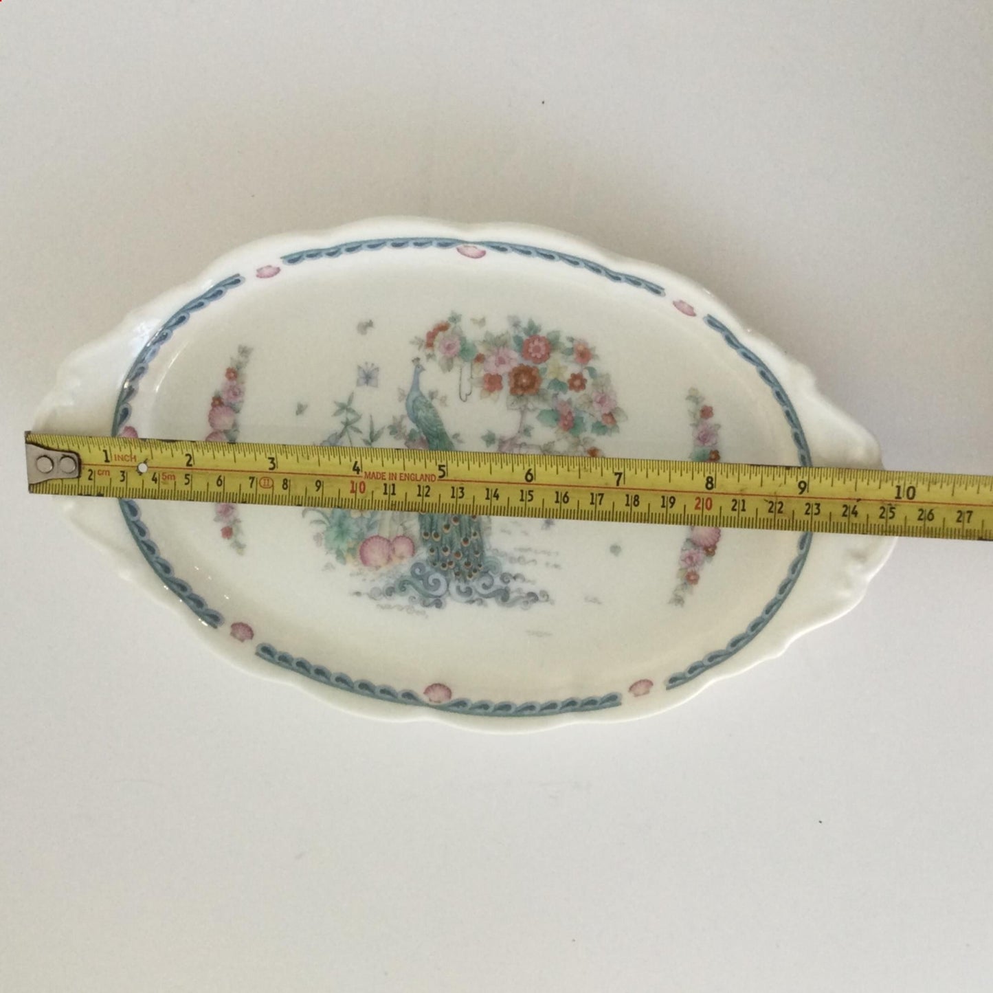 Royal Doulton Vintage 1989 Serving plate small oval Indian Summer Peacock H5157. 1980s