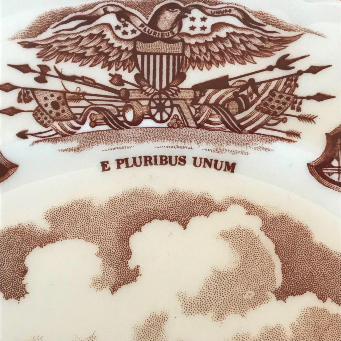 Alfred Meakin retro 1970s set of 4 9” saladplates Fair Winds brown China America