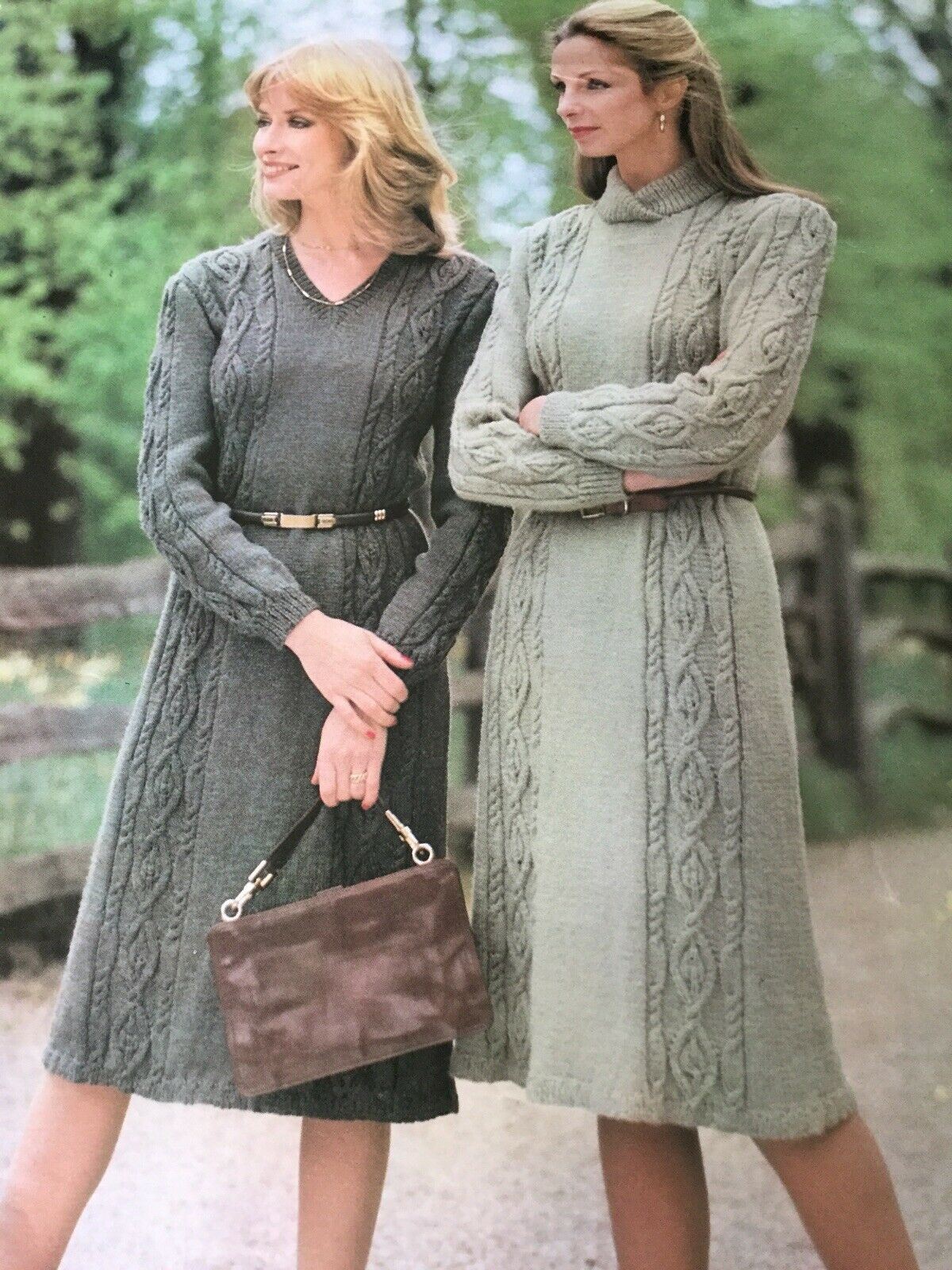 Vintage 1970s Falcon Knitting Pattern Booklet. Womens Dress, Cardigan, Jumper, Waistcoat