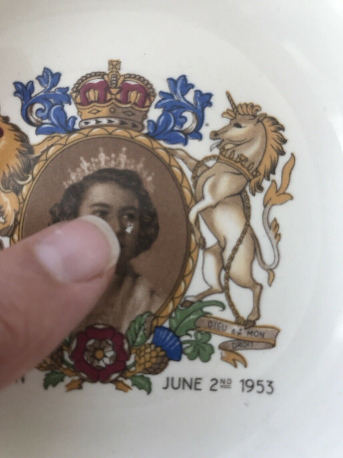 Queen Elizabeth Coronation 1953 Commemorative Trinket Bowl, Dish. Royal Alma.