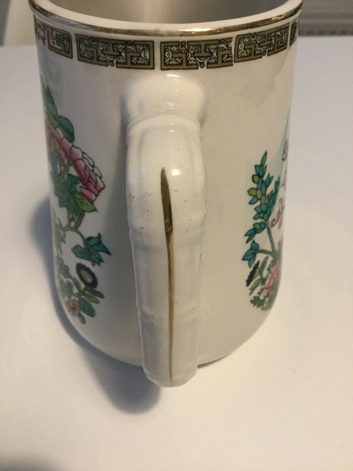 Small Vintage Floral Jug. Indian Tree. Sampson Bridgewood Ironstone. English. Pretty blossom design.