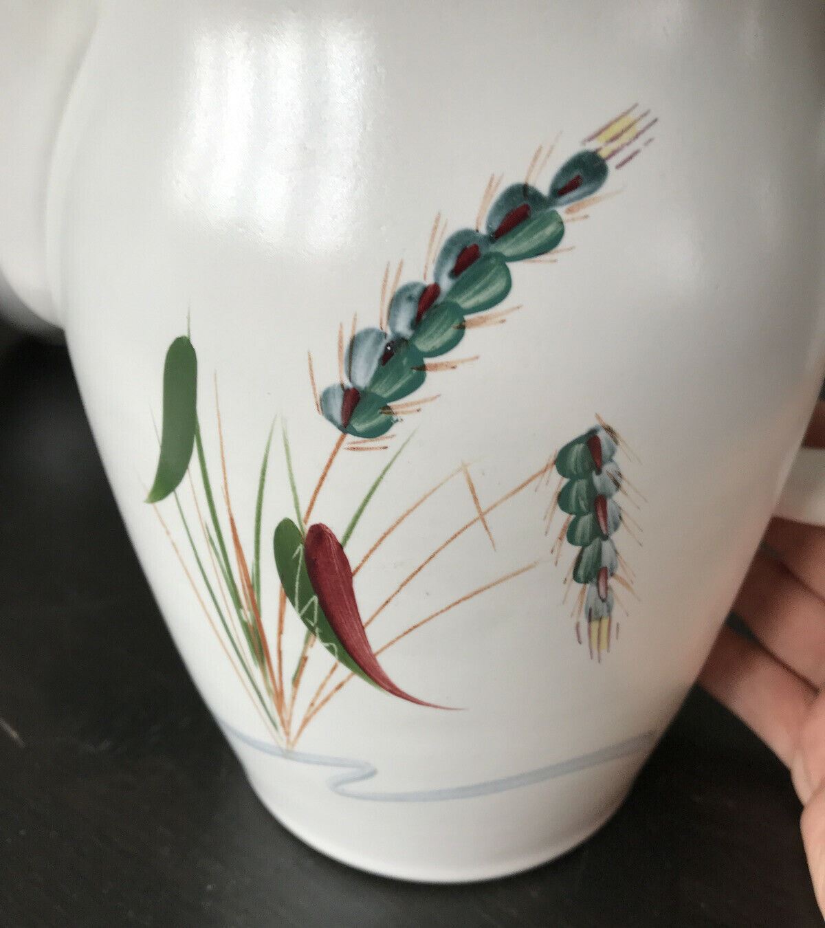 Vintage Mid Century Denby Coffee Pot Greenwheat Iconic Design 50s 60s 70s Green