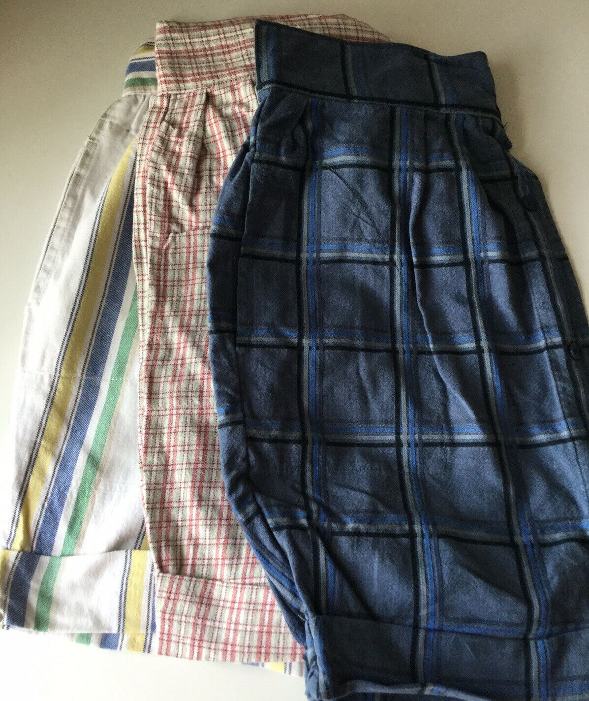 Retro Check Mini Skirt Made From Vintage Shirt Size 6-8 26” Waist Upcycled Festival wear