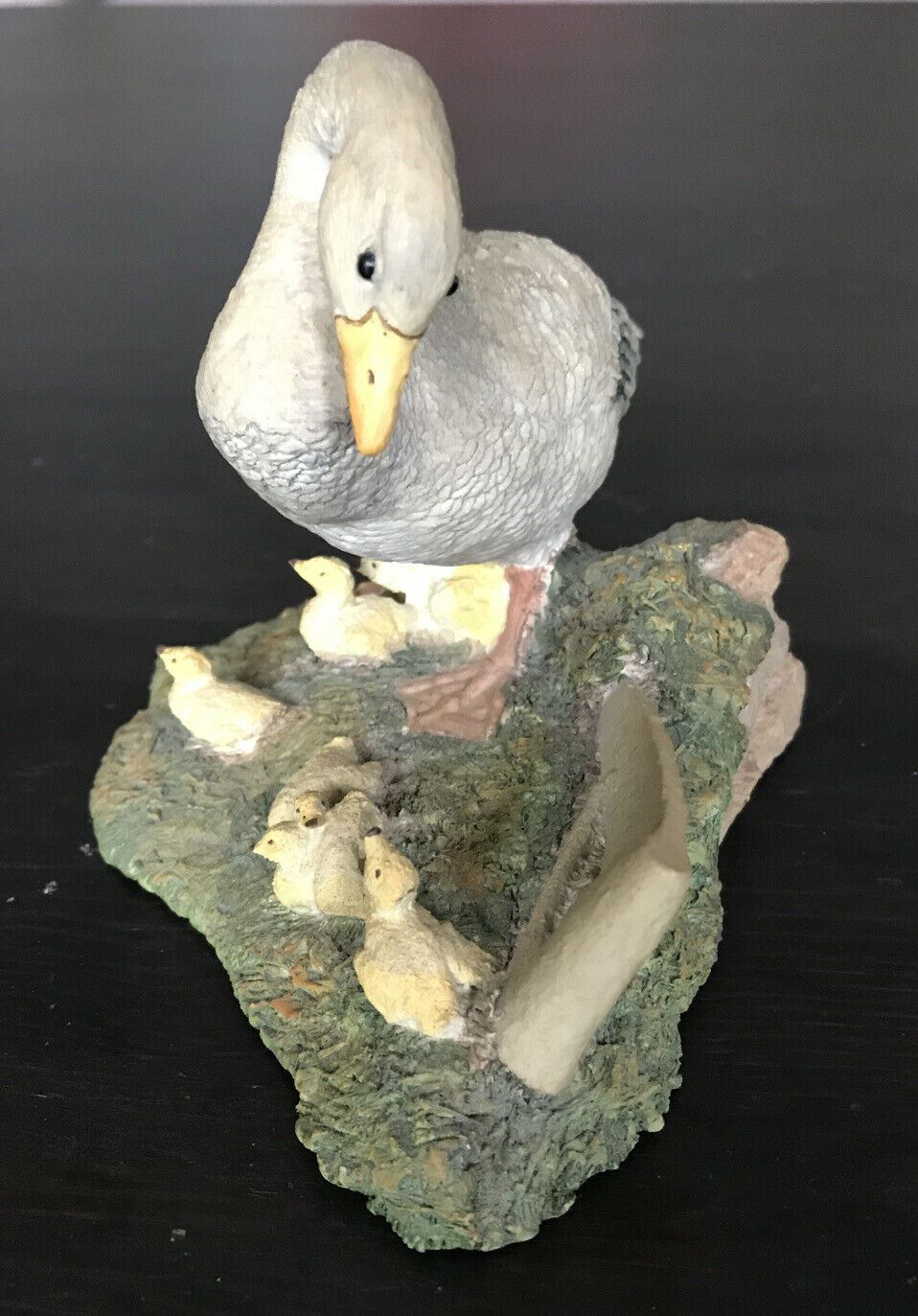 Aynsley Pottery Goose And Goslings Hand Painted Ornament Figurine.