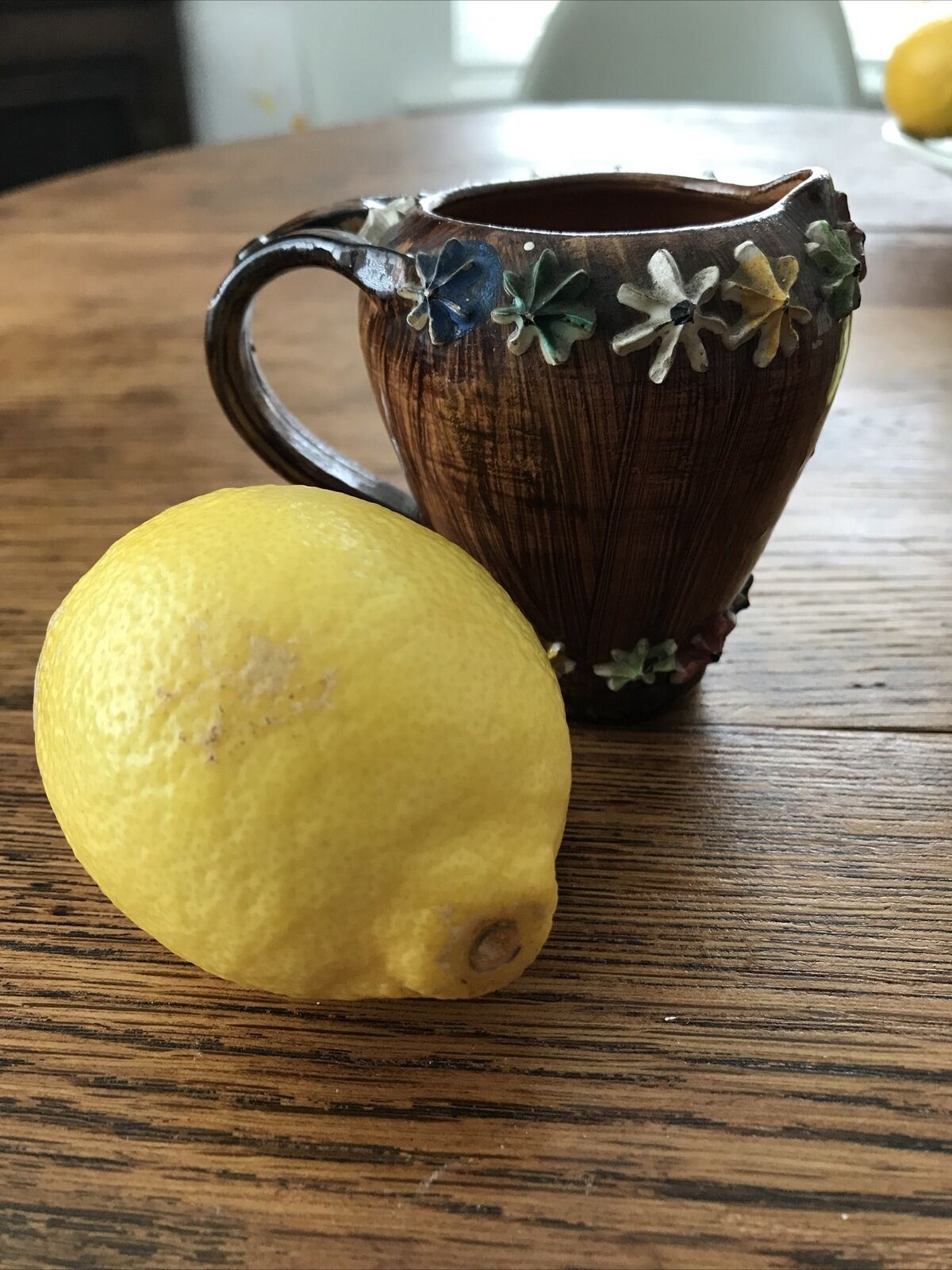 Vintage 1950s Italian Ceramic Jug. Small. Creamer. Iced Gem Style. Kitsch Retro