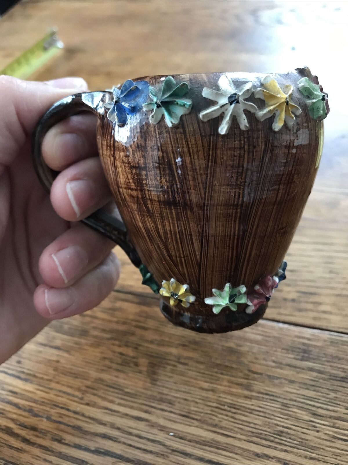 Vintage 1950s Italian Ceramic Jug. Small. Creamer. Iced Gem Style. Kitsch Retro