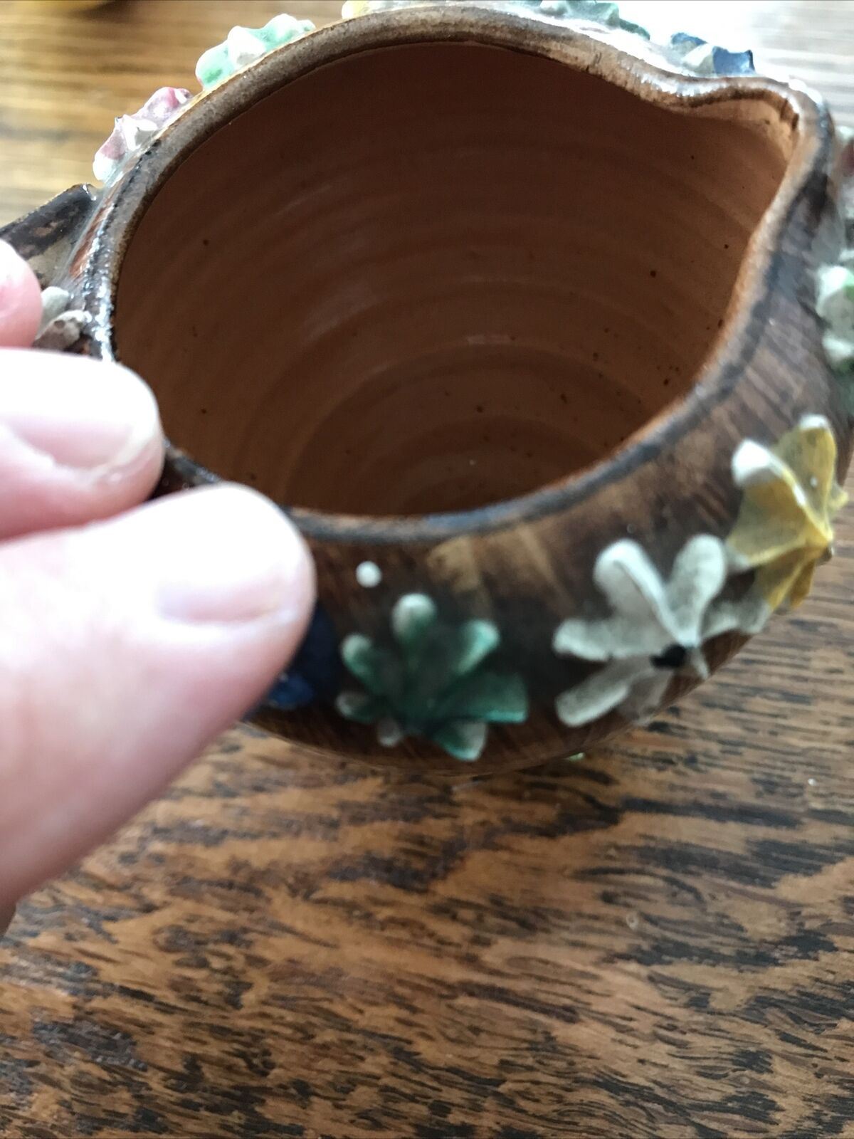 Vintage 1950s Italian Ceramic Jug. Small. Creamer. Iced Gem Style. Kitsch Retro