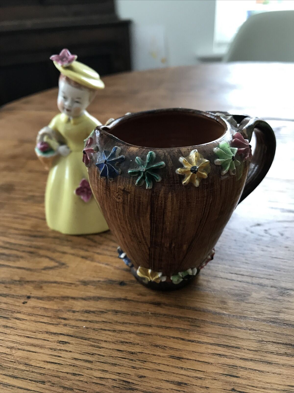Vintage 1950s Italian Ceramic Jug. Small. Creamer. Iced Gem Style. Kitsch Retro