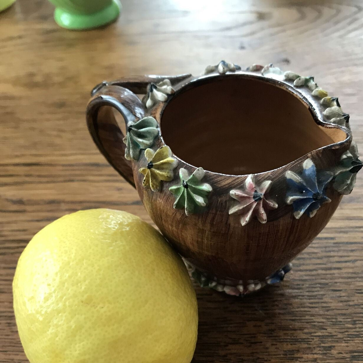 Small Vintage Creamer Jug. Italian. Iced Gem Style. Retro Kitsch Fun Cute Quirky