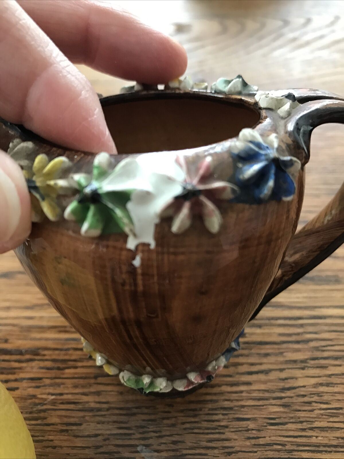 Small Vintage Creamer Jug. Italian. Iced Gem Style. Retro Kitsch Fun Cute Quirky
