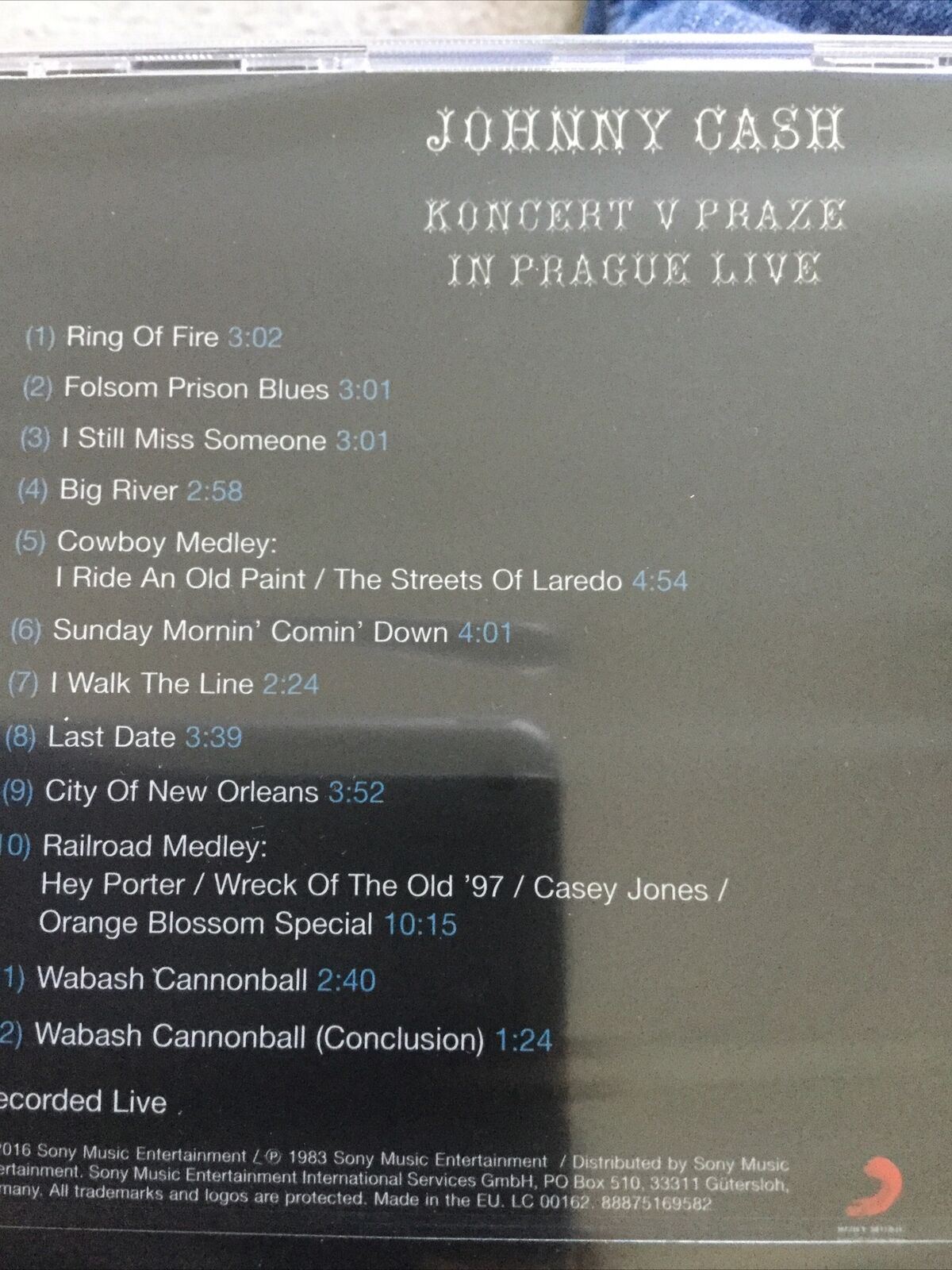 Johnny Cash CD Live- Koncert V Praze (In Prague Live) (2016) New. Free Postage