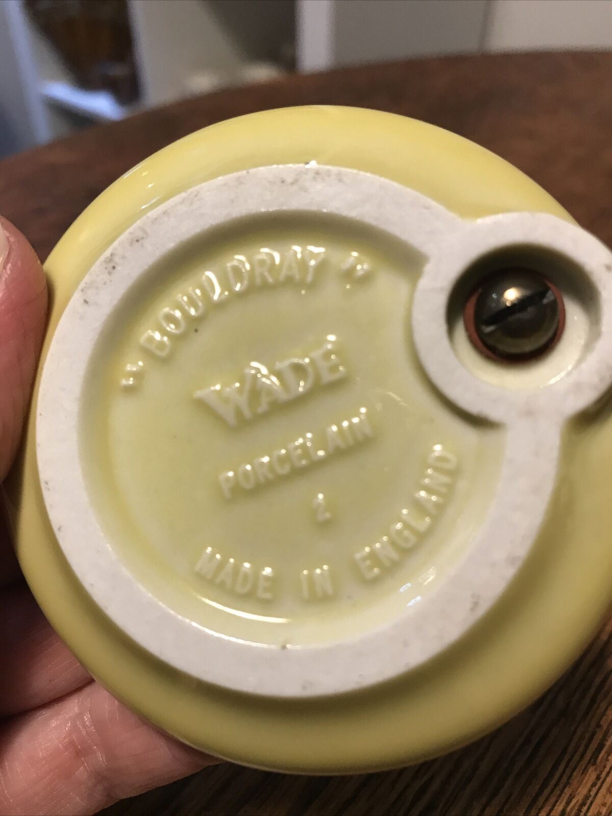 Vintage Trinket Dish / Coin / Key Dish. Lucky Pixie Piskie. Gold And Yellow. Wade.