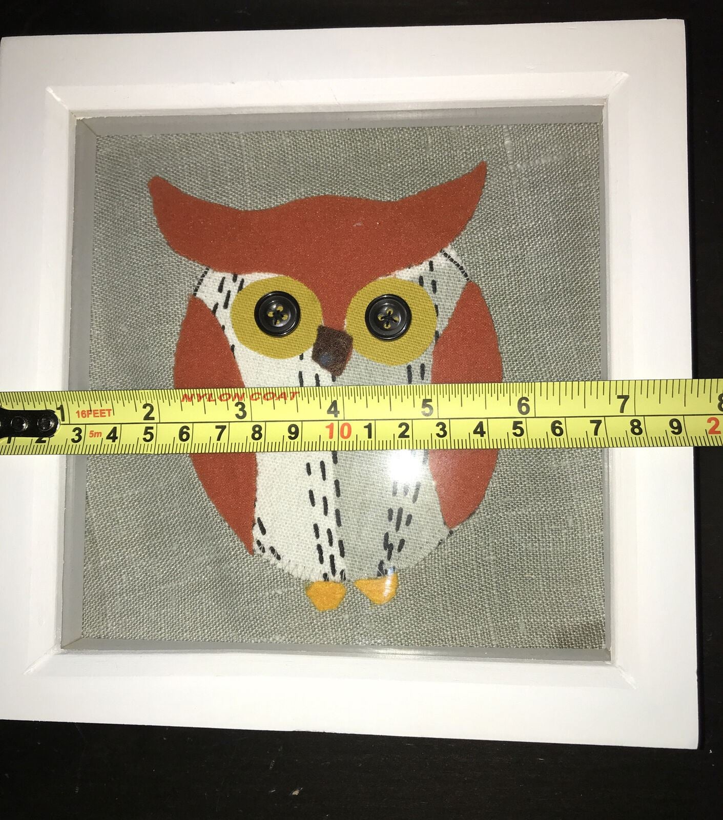 Set Of 4 Handmade Fabric Nursery Pictures - Woodland Creatures - Badger Fox Owl Rabbit
