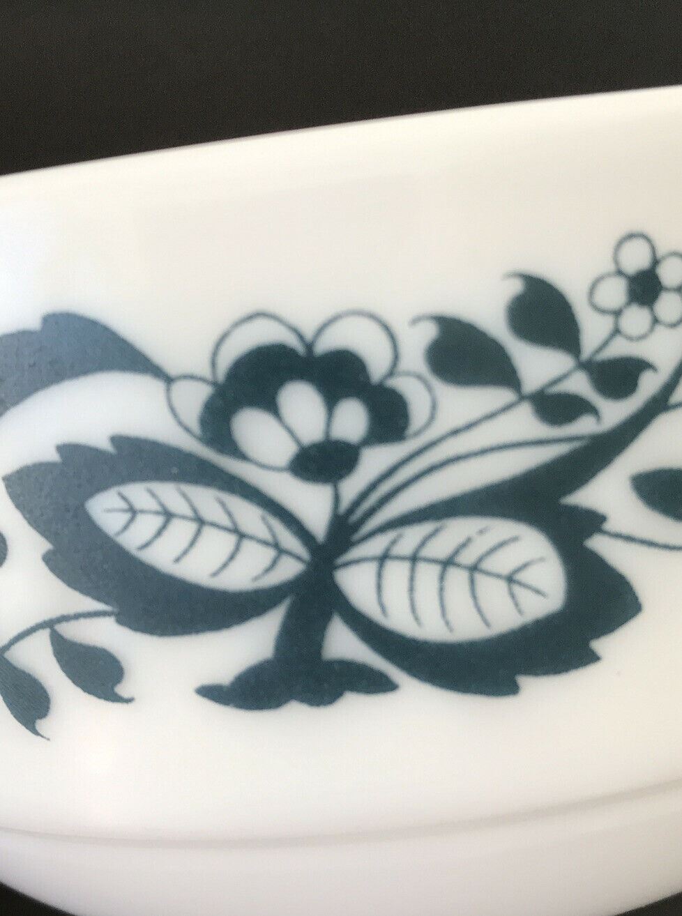 Pyrex 'Old Town' Soup Bowl / Small Casserole Dish - 4.5 Inch Diameter - Teal Green Blue - 1970s