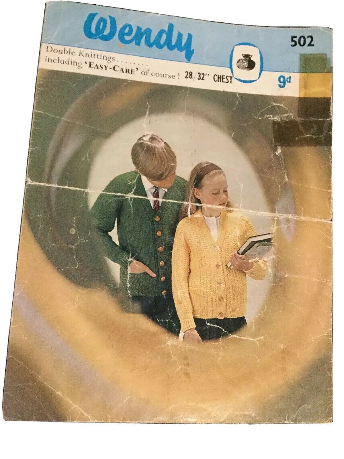 Vintage Knitting Pattern 1960s. Boys And Girls Cardigans. 28”-32” Chest. Wendy.