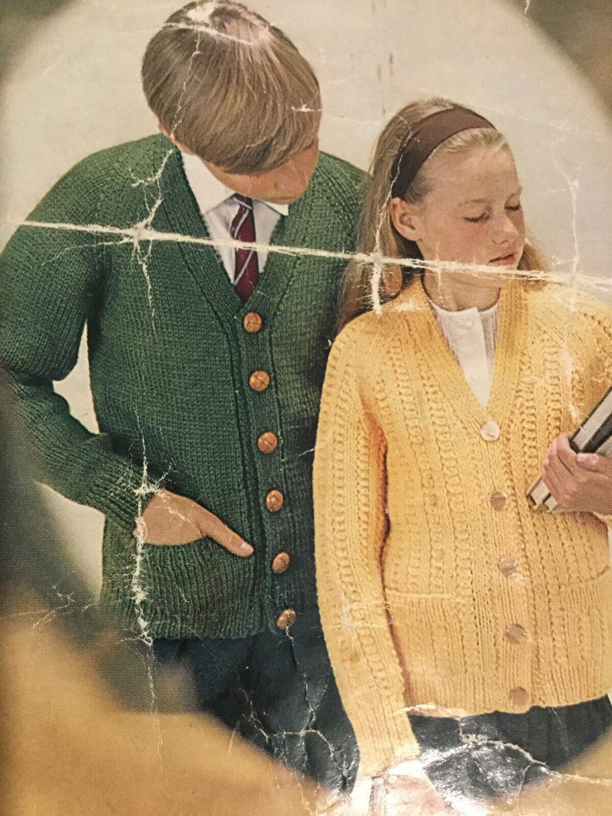 Vintage Knitting Pattern 1960s. Boys And Girls Cardigans. 28”-32” Chest. Wendy.