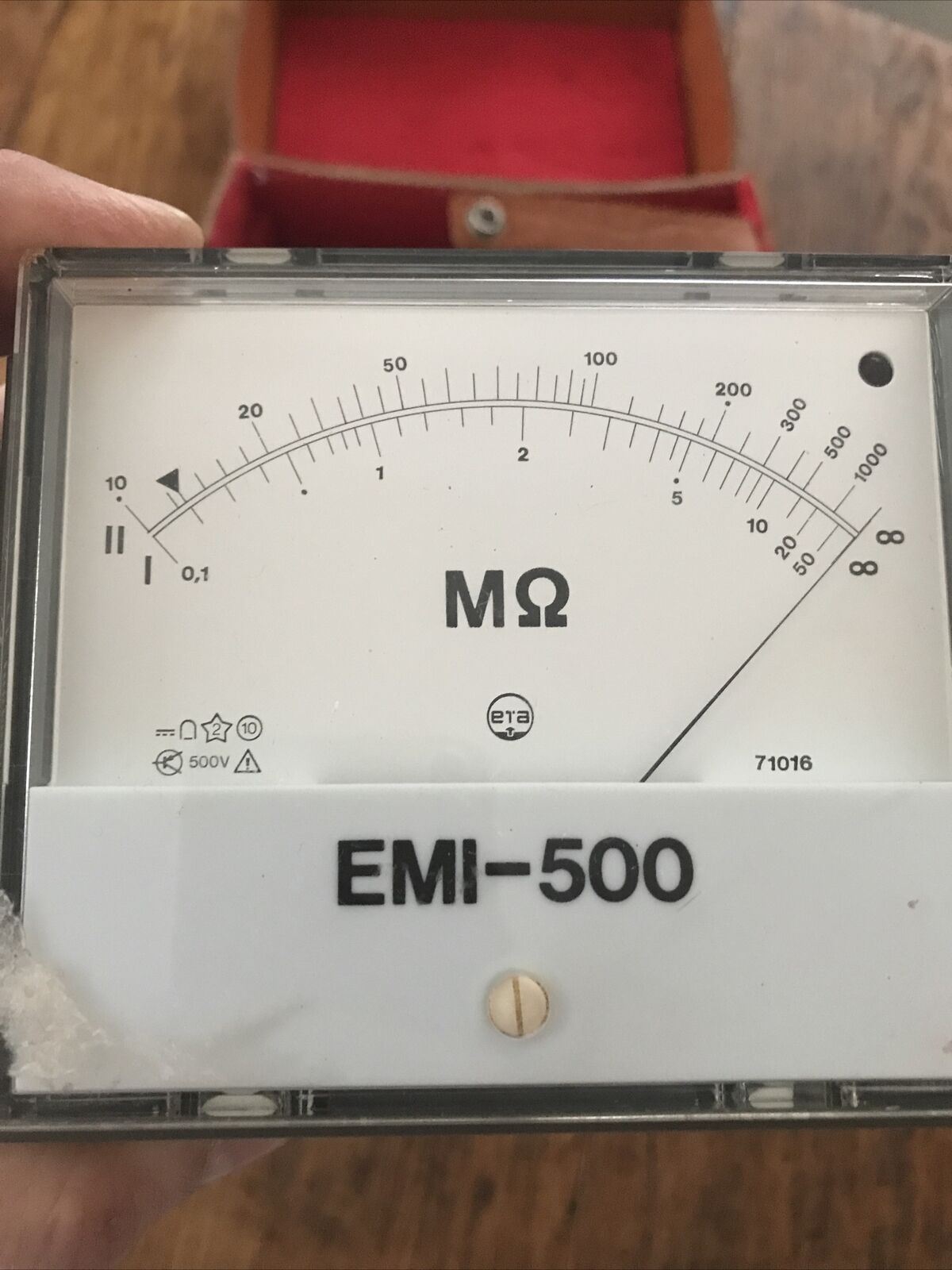 Vintage Electronic Insulation Tester EMI-500 With Case & Original Instructions 70s 80s Obrme Metrol
