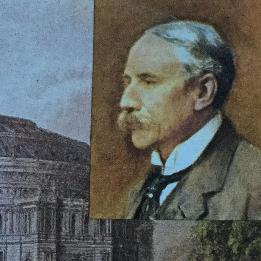 Sir Edward ELGAR and Royal Albert Hall - Great Britons Collectible Shell Card - 1972 - Vintage 70s