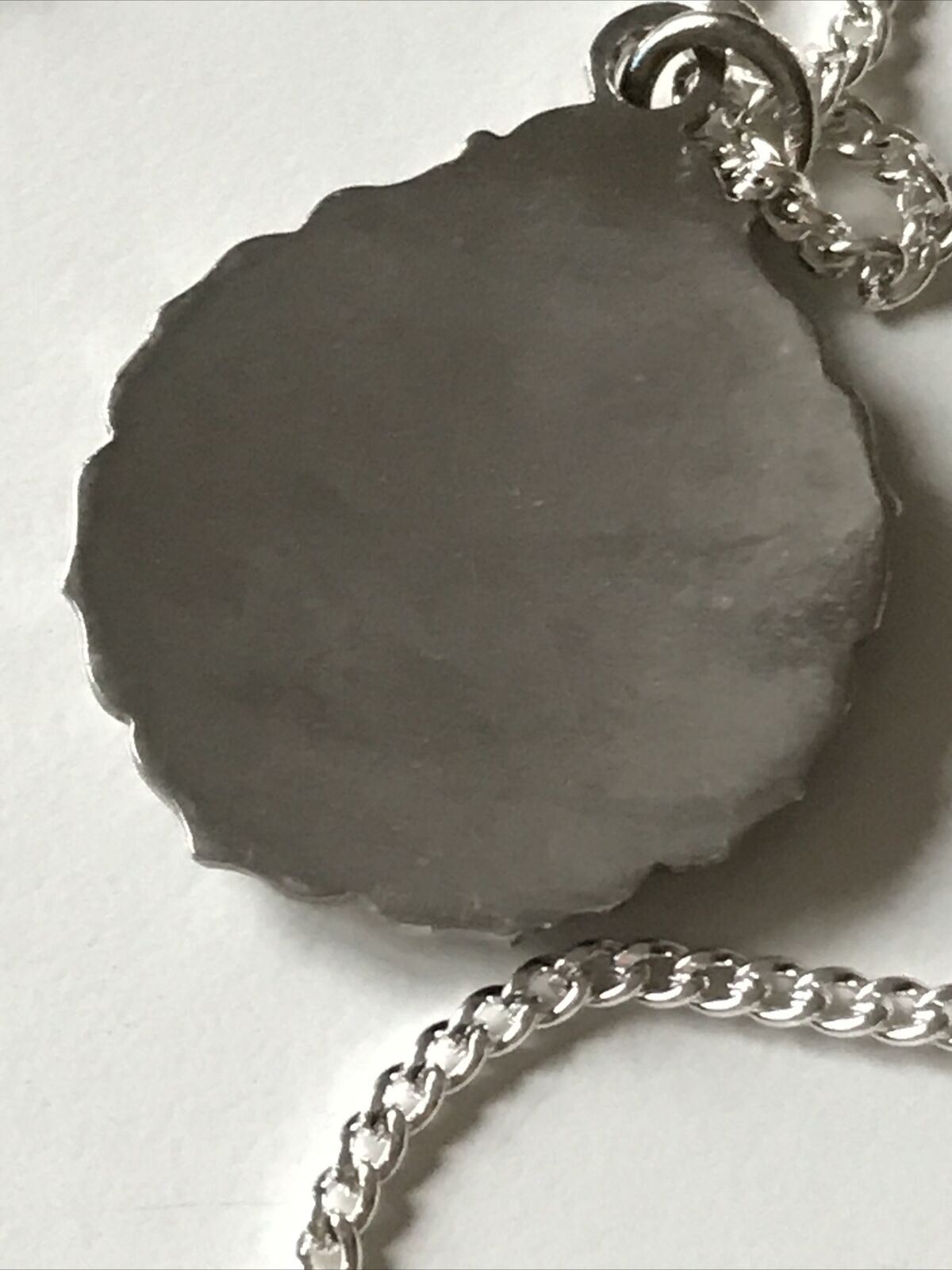Vintage Star Of David Pendant On New Silver Plated Curb Chain