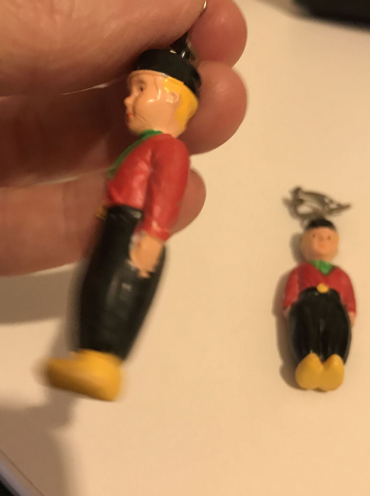 Dutch Boy In National Costume. Vintage Clip On Earrings. Kitsch Fun Retro