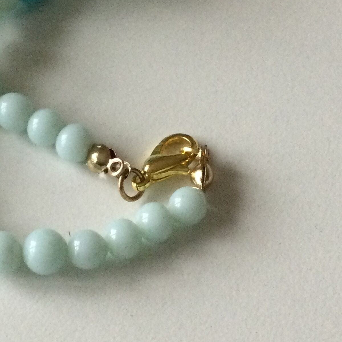 Pretty Pale Blue Vintage Bead Necklace - Dainty - 18” - Valentines Day - Mothers Day