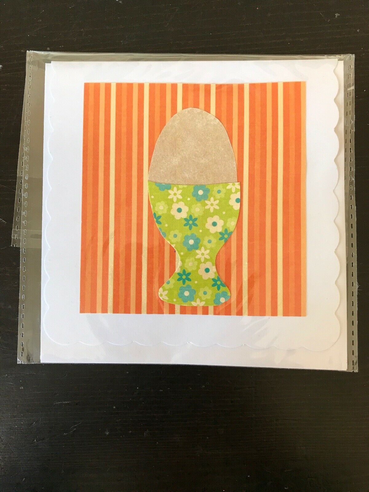 4 X Easter Cards Handmade In UK Made With Patterned Paper Blank Inside Set Of 4
