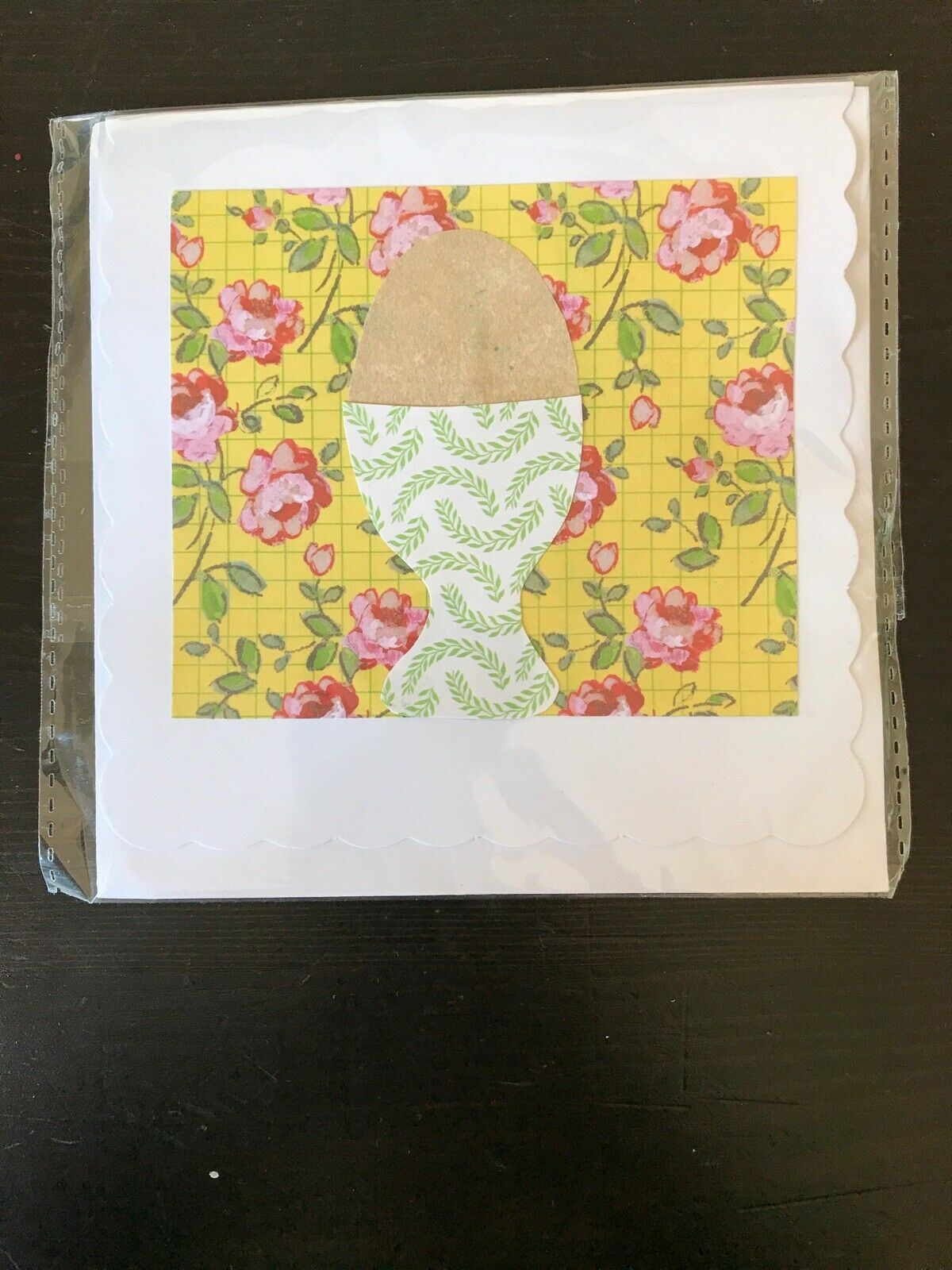 4 X Easter Cards Handmade In UK Made With Patterned Paper Blank Inside Set Of 4