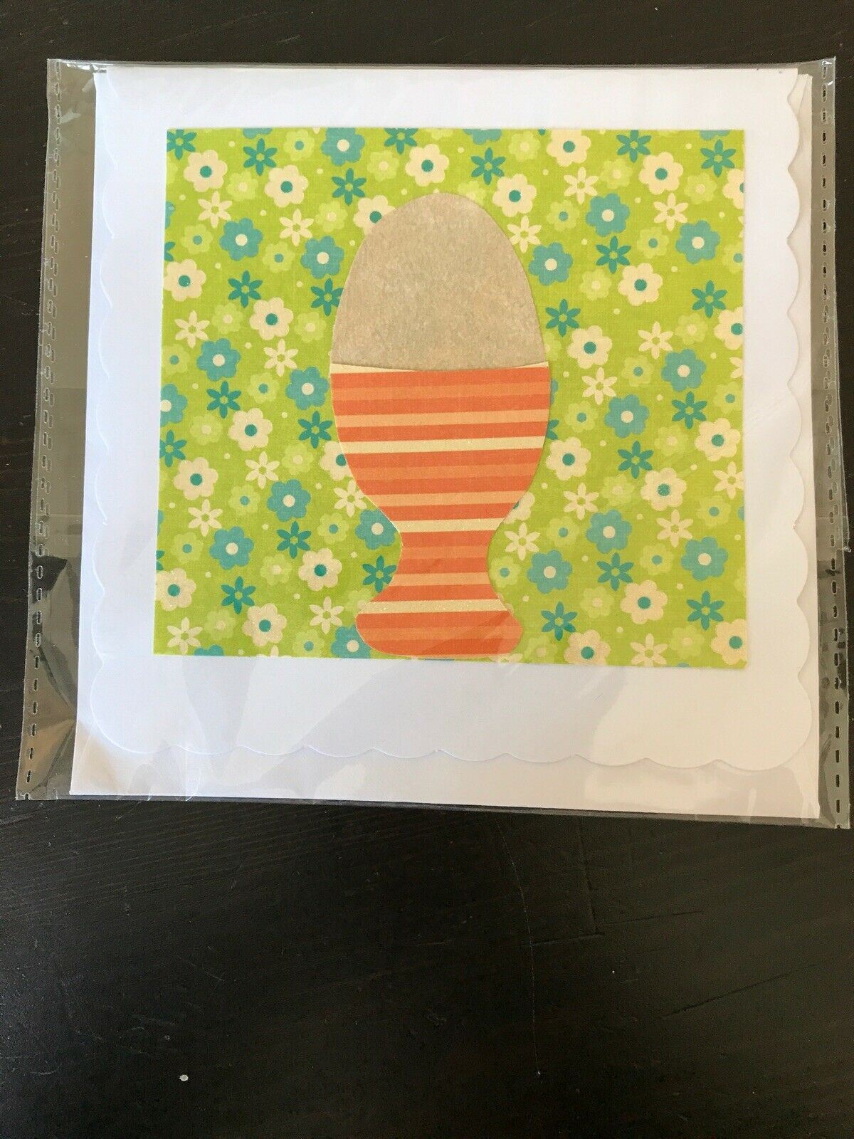 4 X Easter Cards Handmade In UK Made With Patterned Paper Blank Inside Set Of 4