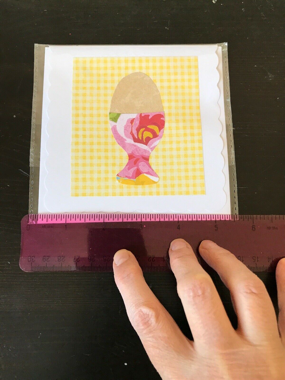 4 X Easter Cards Handmade In UK Made With Patterned Paper Blank Inside Set Of 4