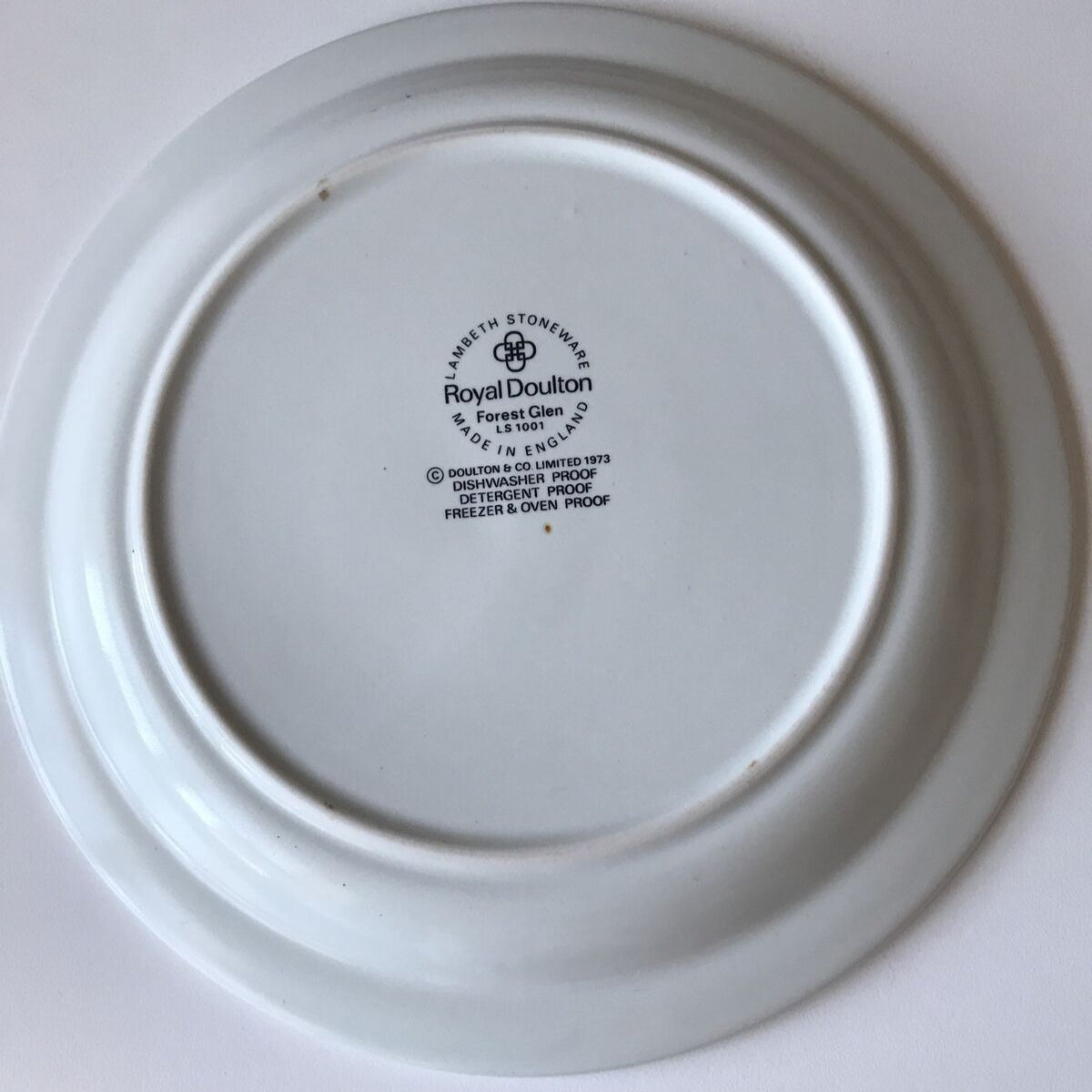 Vintage Royal Doulton Forest Glen 9" Dessert / Small Dinner / Luncheon Plate - Retro Lambeth 1973 70s Brown Yellow