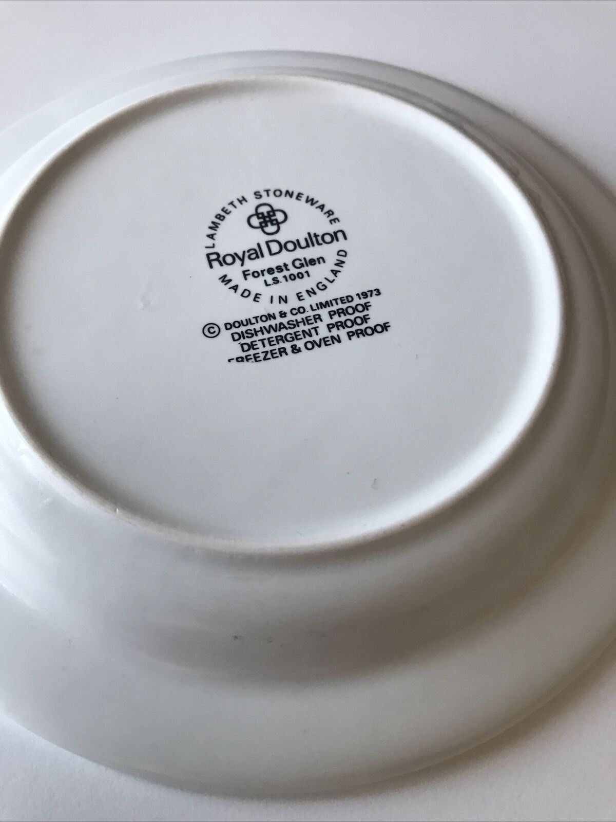 Vintage Royal Doulton Forest Glen 7" 17 cm side plate. Retro Lambeth 1973 70s Brown Yellow