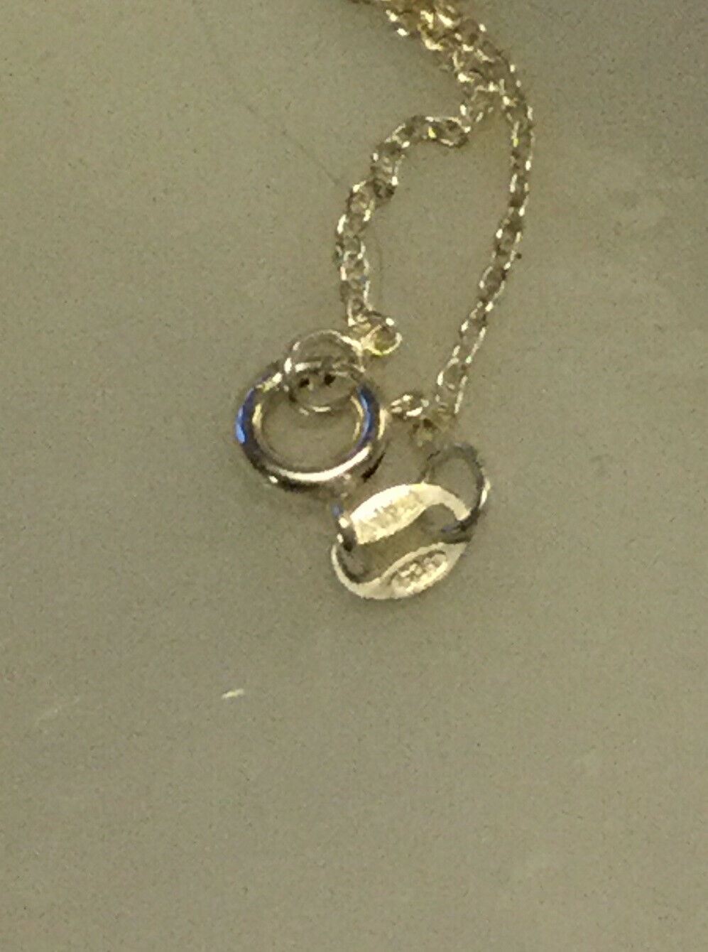 Swarovski Flower Pendant With Sterling Silver Trace Chain 16” Beautiful Gift