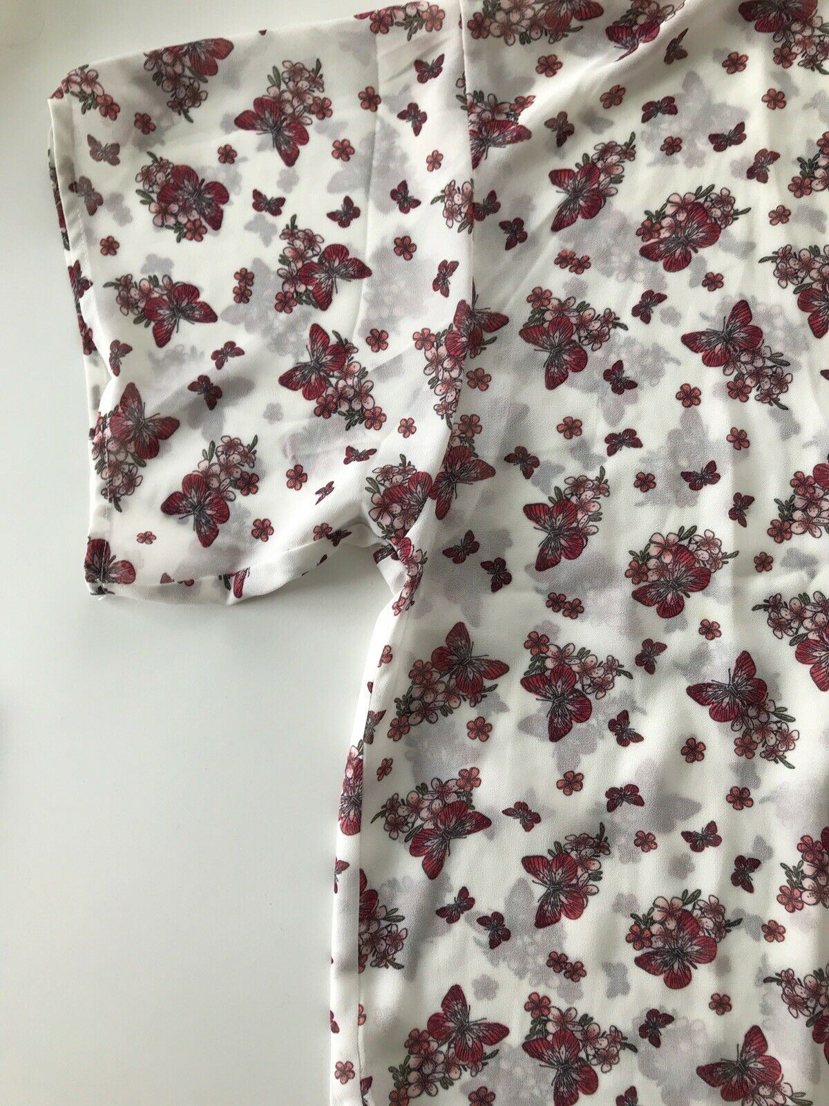 Girls New Look Floral Chiffon Kimono Wrap Top Cover Up Size M