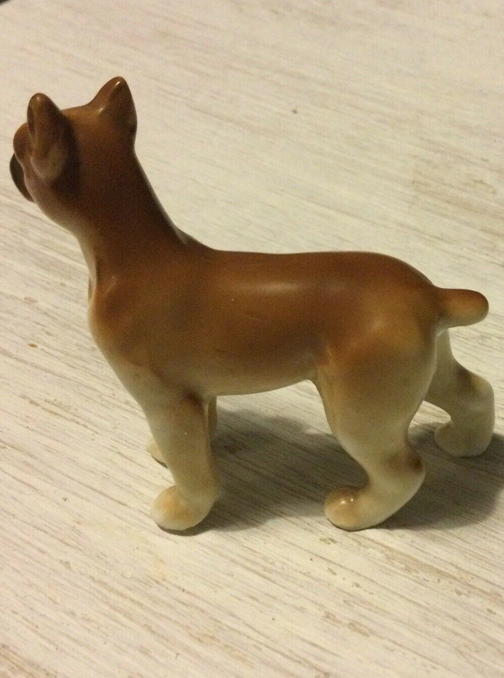Boxer Dog Miniature Bone China Ornament Figurine Dog Lovers Gift Approx 6.5 cm