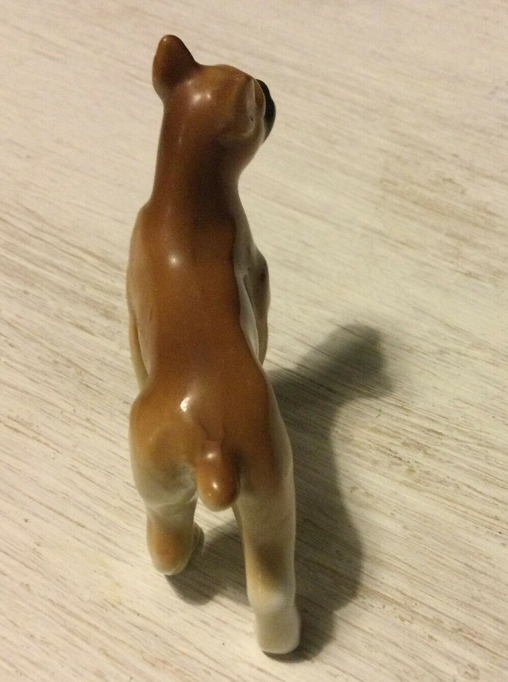 Boxer Dog Miniature Bone China Ornament Figurine Dog Lovers Gift Approx 6.5 cm