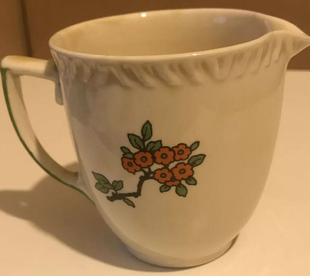 Vintage Art Deco Small Jug Creamer Milk Floral Cheerful Royal Stafford 1930s