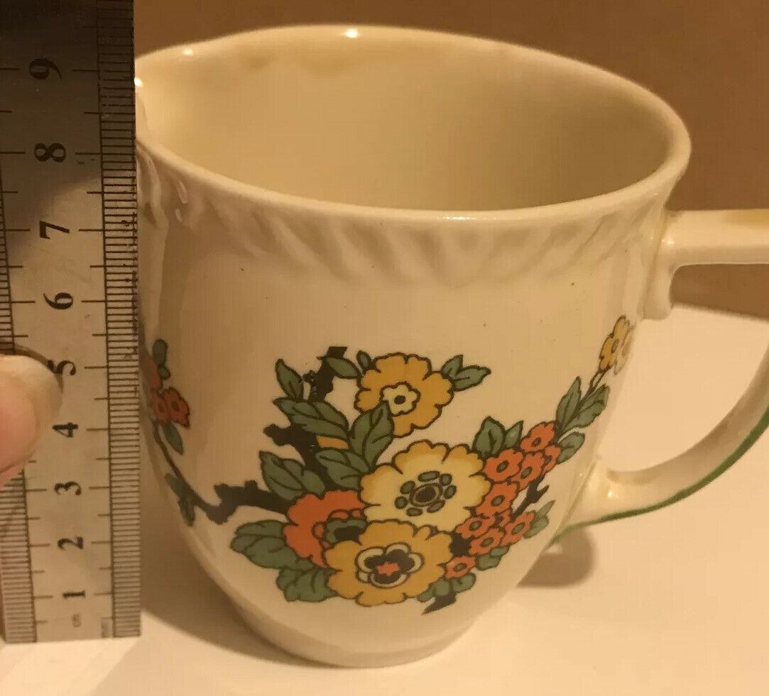 Vintage Art Deco Small Jug Creamer Milk Floral Cheerful Royal Stafford 1930s