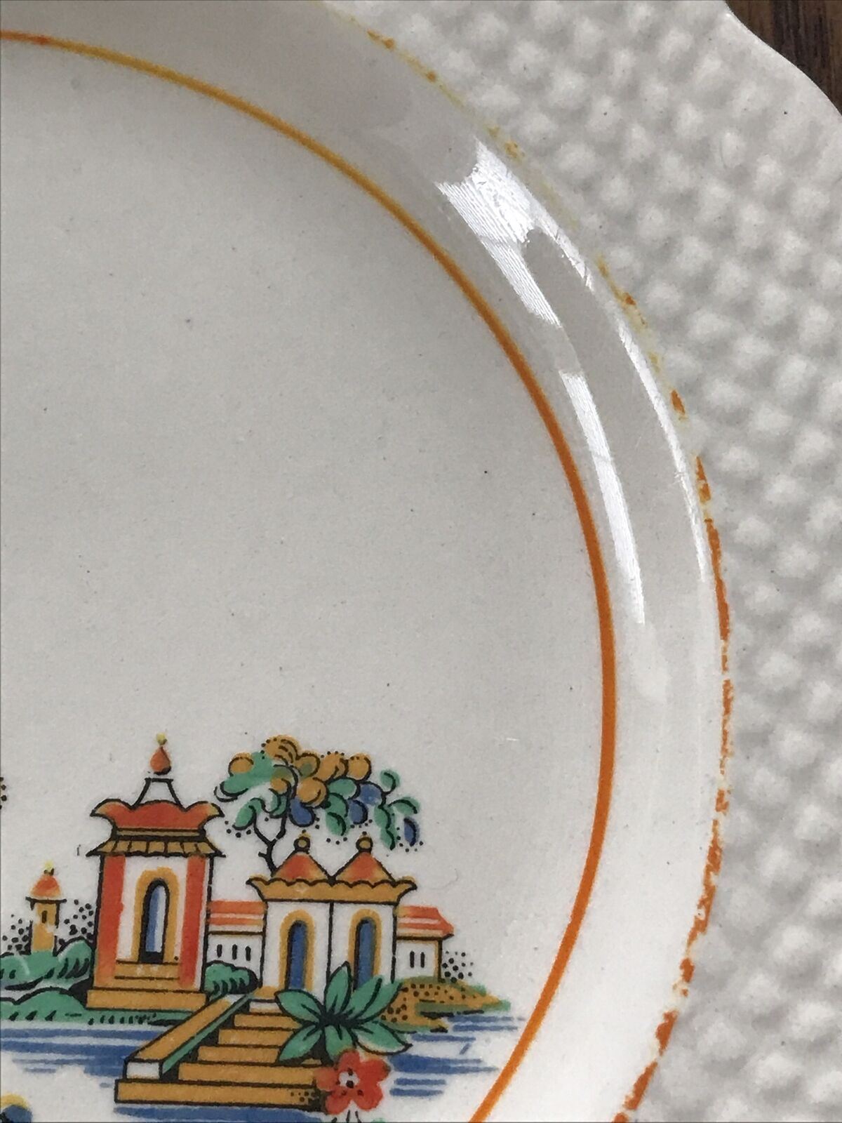 Set Of 6 X Tea Plates - Swinnertons Hampton - Vintage 30s/40s Art Deco - Chinese Scene