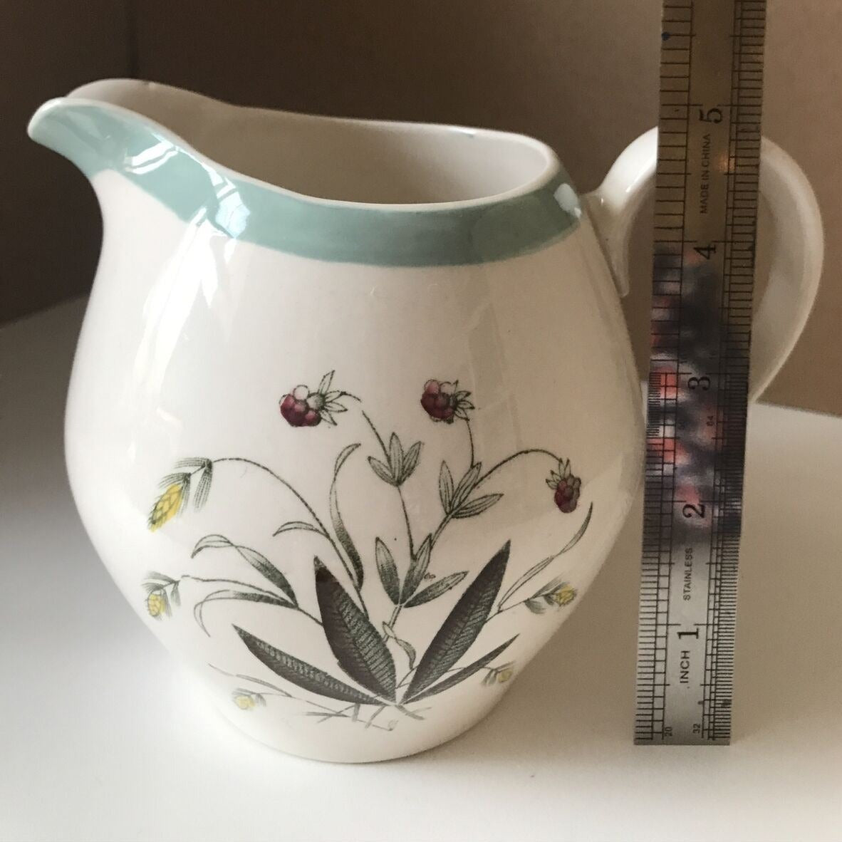 Mid Century 1950s Jug. Crown Goldendale Hedgerow Design. English Countryside.