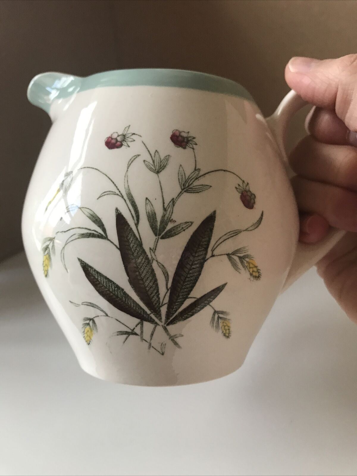 Mid Century 1950s Jug. Crown Goldendale Hedgerow Design. English Countryside.
