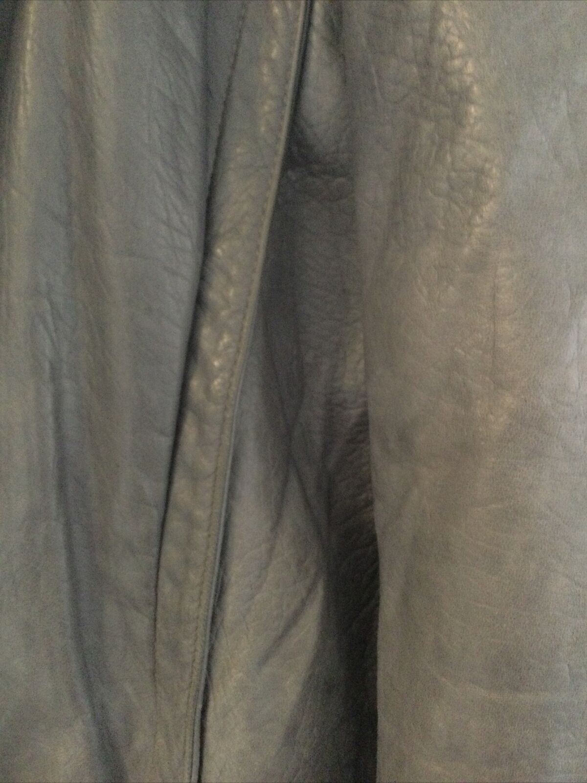 Men's Large Grey Leather Jacket SEARS Vintage 90s ? Blouson Style.