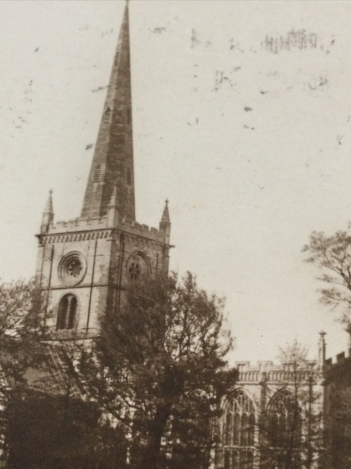 Vintage Postcard - ENGLAND - Holy Trinity Church, Stratford Upon Avon - 1930s - George V Stamp