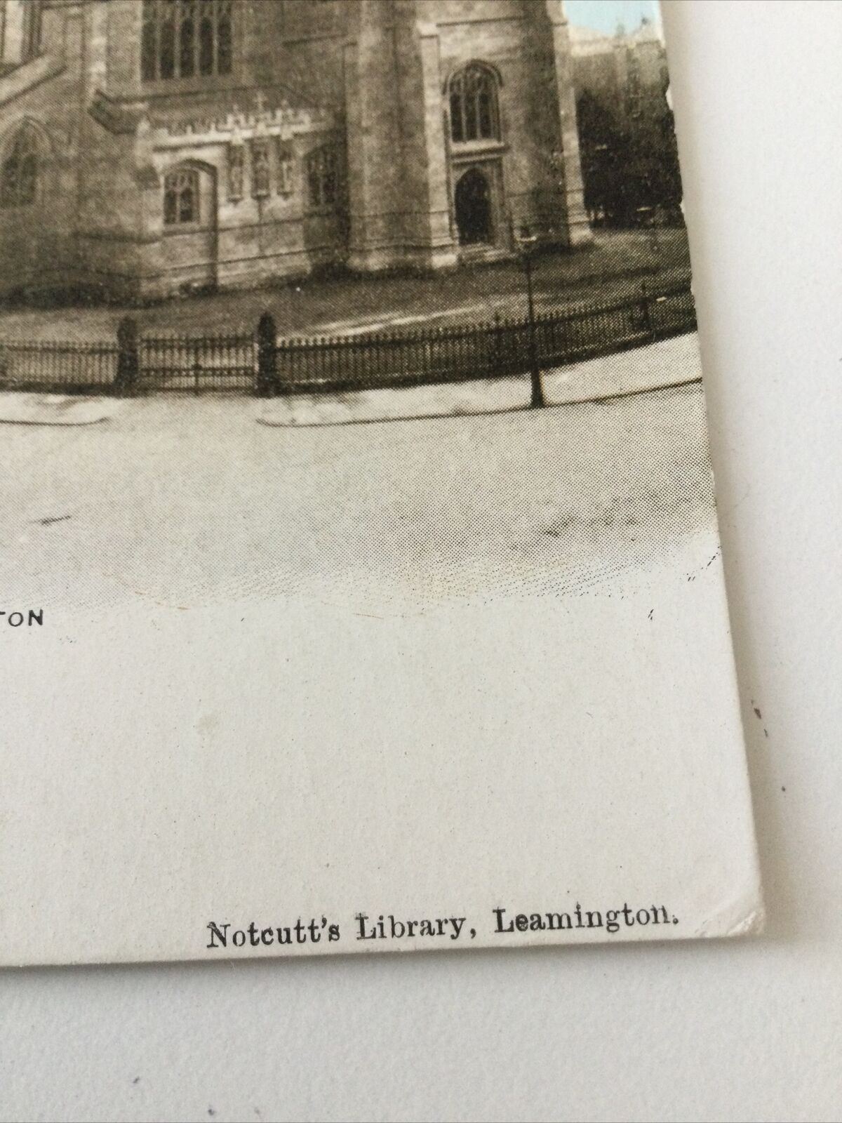 Vintage Postcard - ENGLAND - The Parish Church, Leamington Spa. Sepia Print With Blue Sky