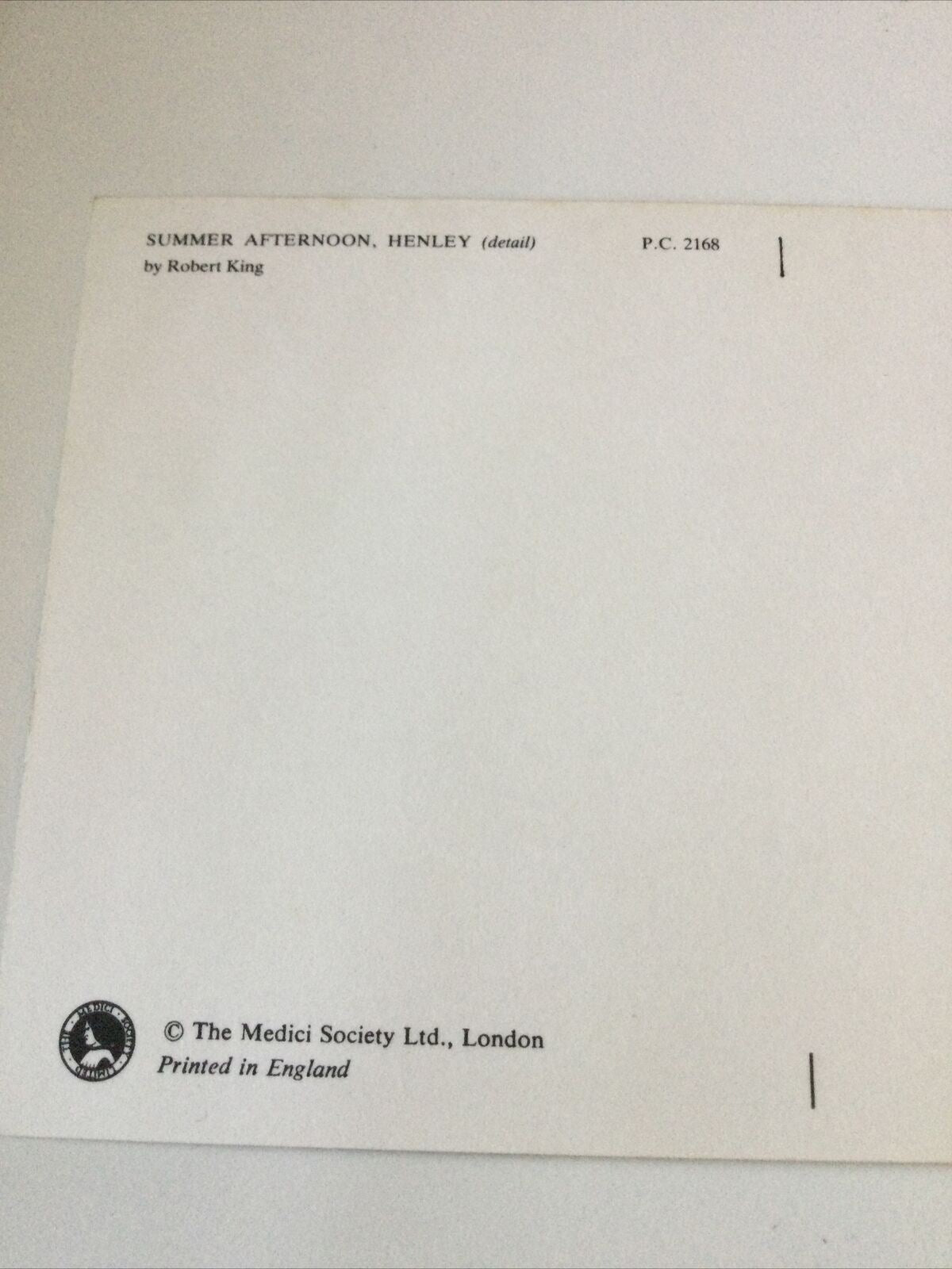 Postcard Impressionist Painting Summer Afternoon Henley Robert King Thames Scene