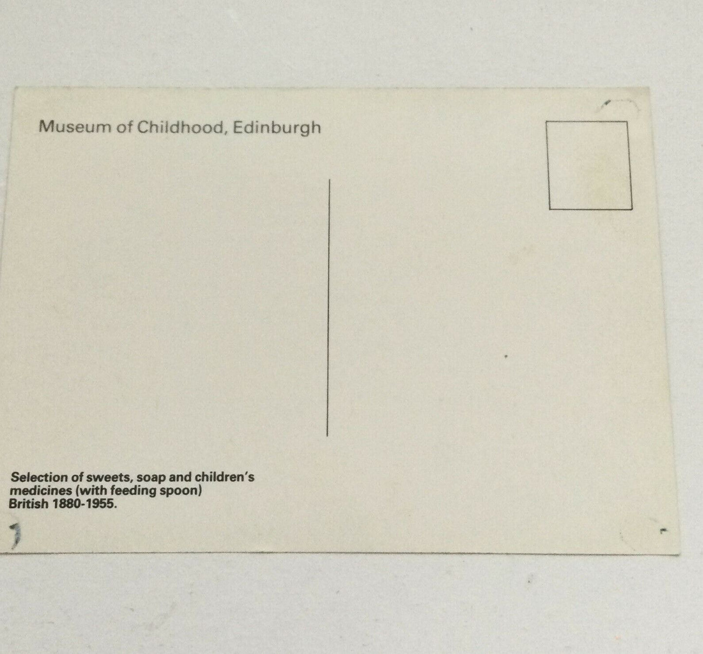 Postcard Museum Of Childhood Edinburgh. Children’s Sweets, Soaps, & Medicines