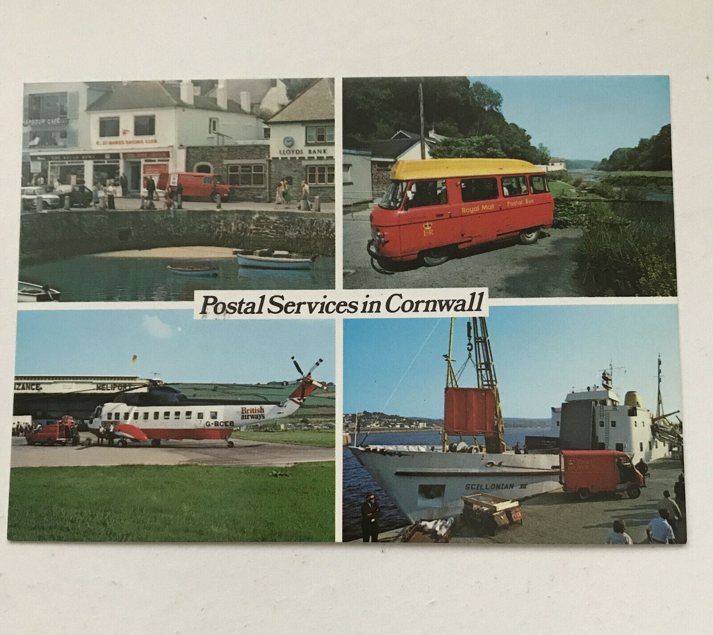 Vintage Postcard - Postal Services In Cornwall - St Mawes Post Office - Bus - Little Petherick