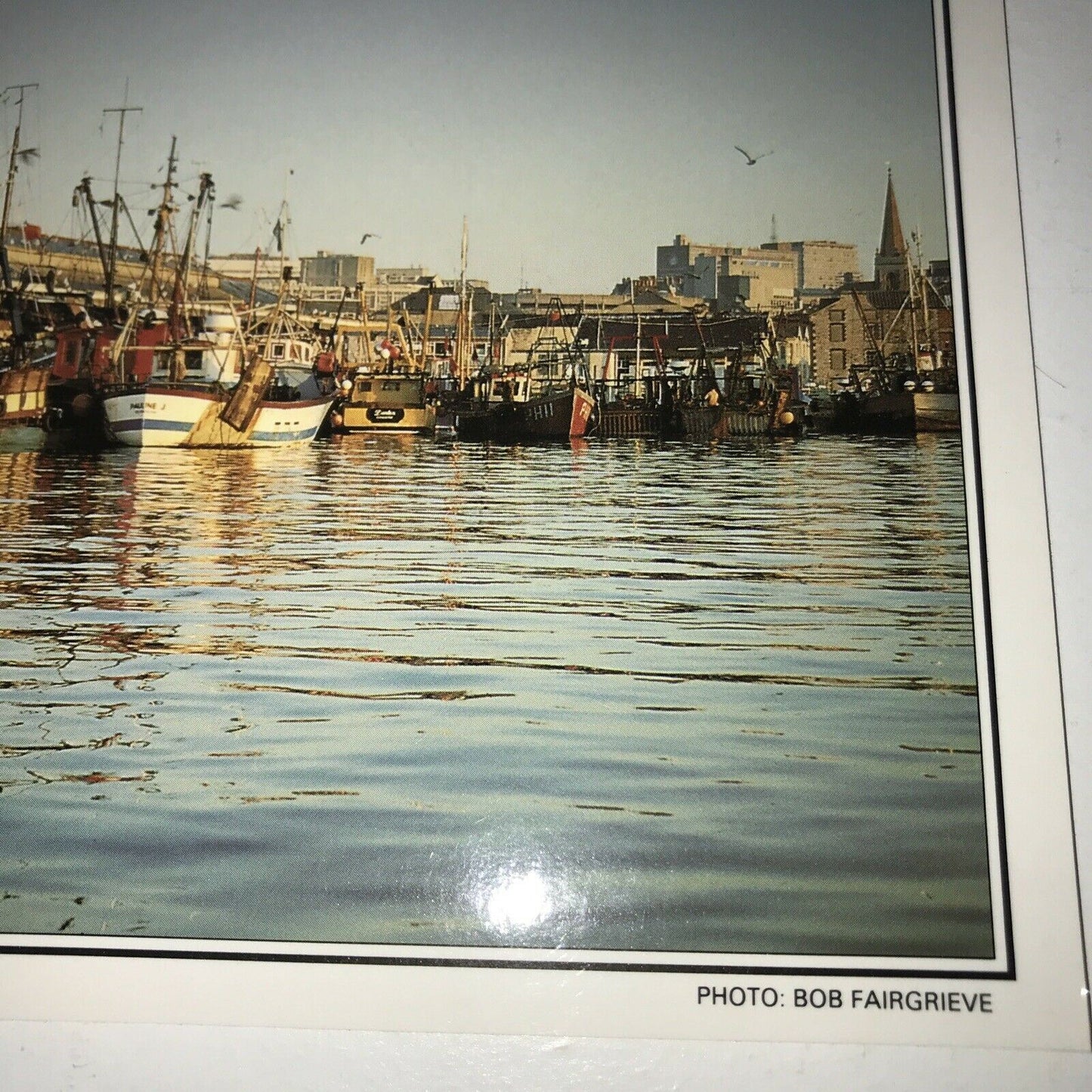 Postcard Plymouth Devon Harbour Fishing Boats At Rest Waterside Town Unposted
