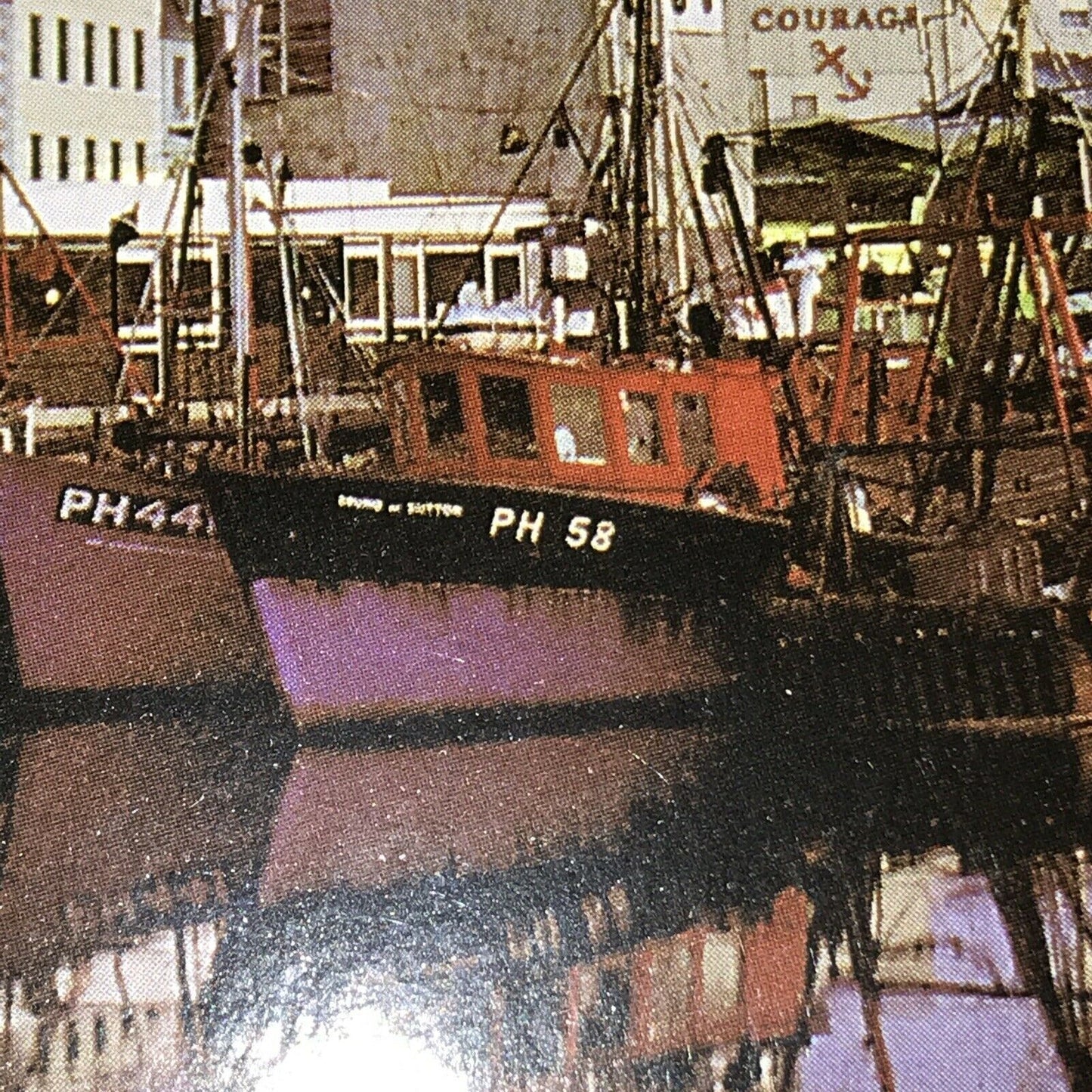 Postcard Plymouth Devon Harbour Fishing Boats Dawn At The Barbican Unposted