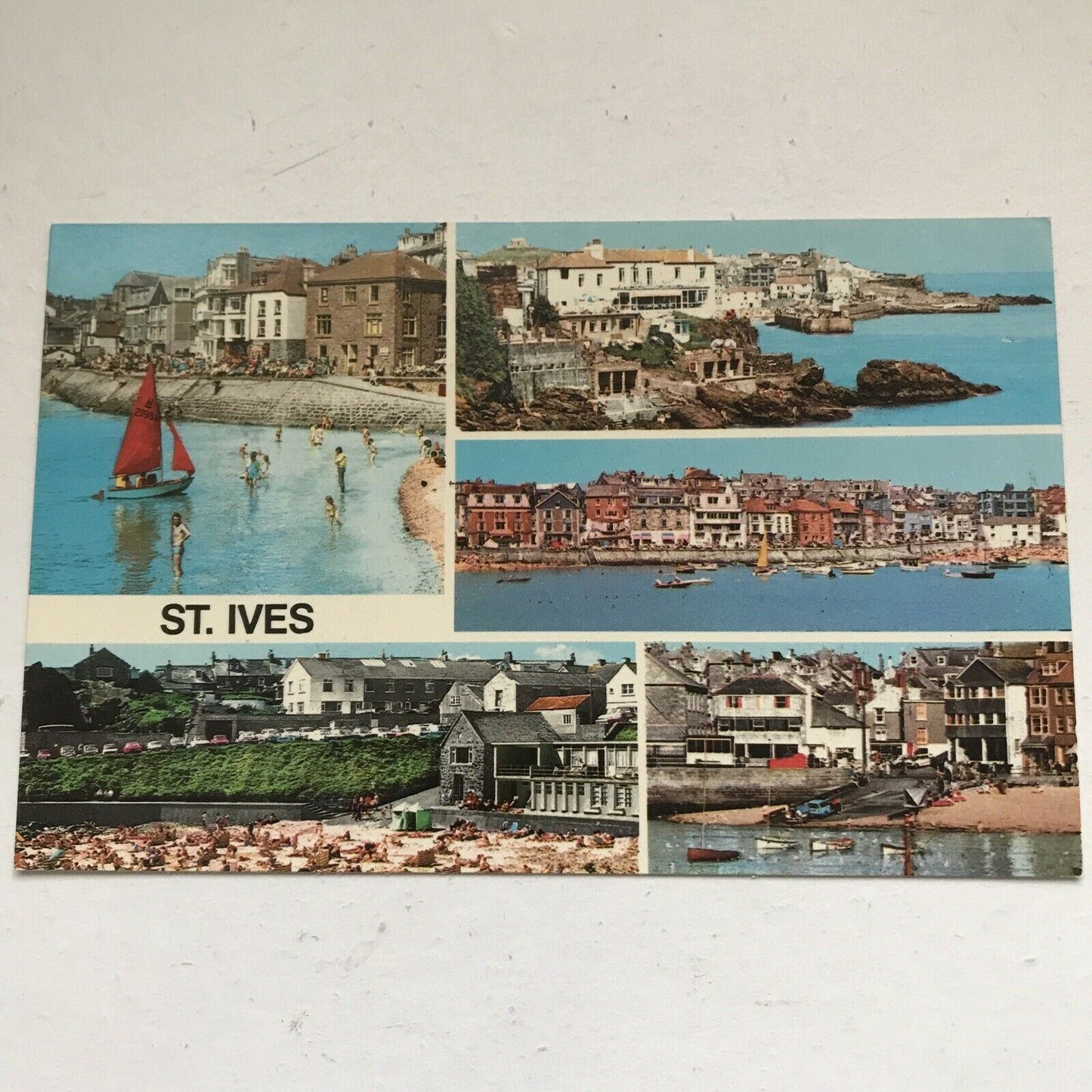 Vintage Postcard St Ives Cornwall Colourmaster Various Views Sea Front Town